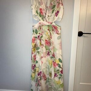 Floral Chiffon Maxi Dress